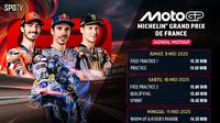 LIVE! nonton stream MotoGP 2025 putaran 6 - Michelin Grand Prix de France di Vidio. Saksikan aksi para riders di seri Prancis dalam lanjutan MotoGP 2025 Michelin Grand Prix de France hanya di Vidio. (sum. doc. vidio.com)