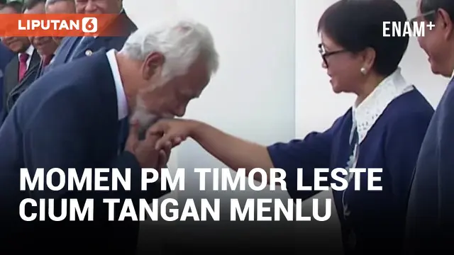 PM Timor Leste Xanana Gusmao Cium Tangan Menlu Retno Saat Berkunjung ke Istana Bogor