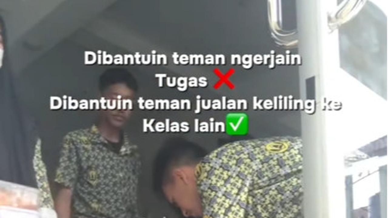 Momen Para Siswa yang Bantu Temannya yang Jualan di Sekolah, Aksinya Banjir Pujian Warganet
