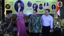 Ketua MPR Bambang Soesatyo atau Bamsoet (tengah) menghadiri acara diskusi publik yang diselenggarakan Posbakum Golkar di Jakarta, Selasa (12/11/2019). Diskusi tersebut membahas mengangkat tema 'Golkar Mencari Nakhoda Baru'. (Liputan6.co/Johan Tallo)