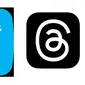 Logo Twitter dan Threads (Liputan6.com/ Agustin Setyo W)