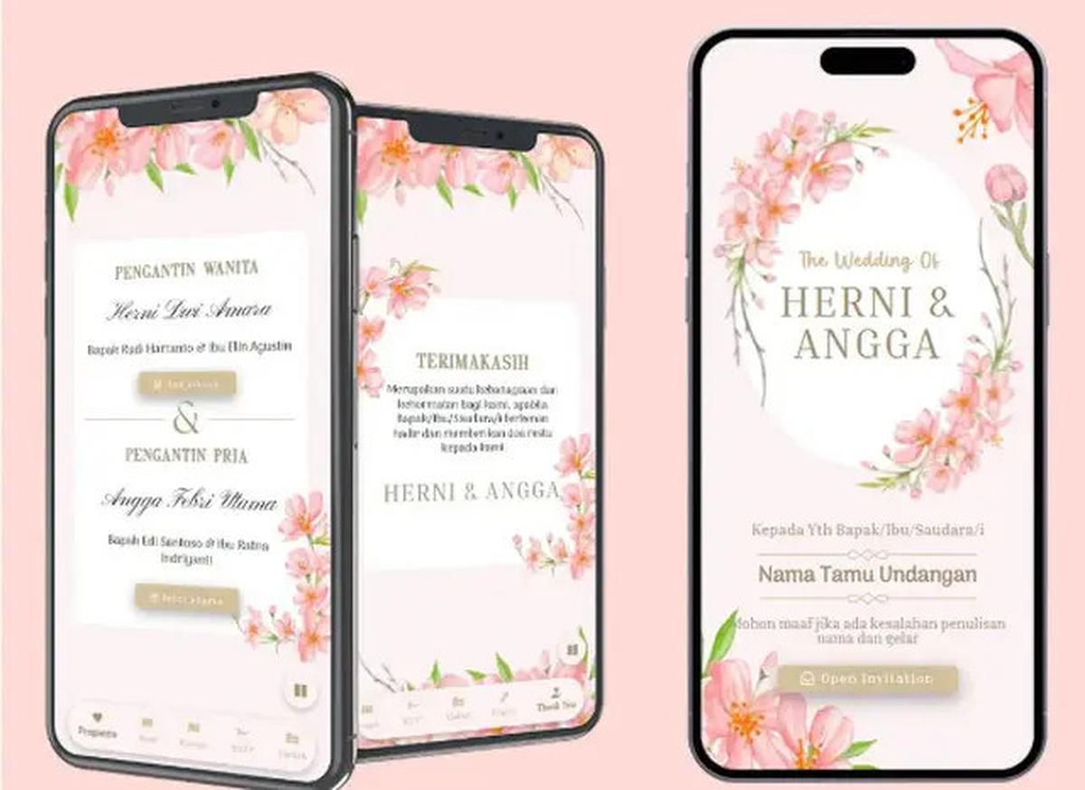 6 Contoh Desain Undangan Pernikahan Digital yang Keren dan Kekinian