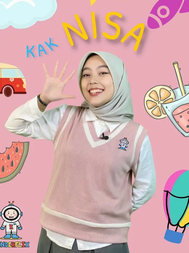Kak Nisa, salah satu host dari kanal YouTube edukasi anak "Kinderflix"