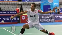 Jonatan Christie memastikan diri ke final Korea Terbuka 2017. (twitter.com/INABadminton)