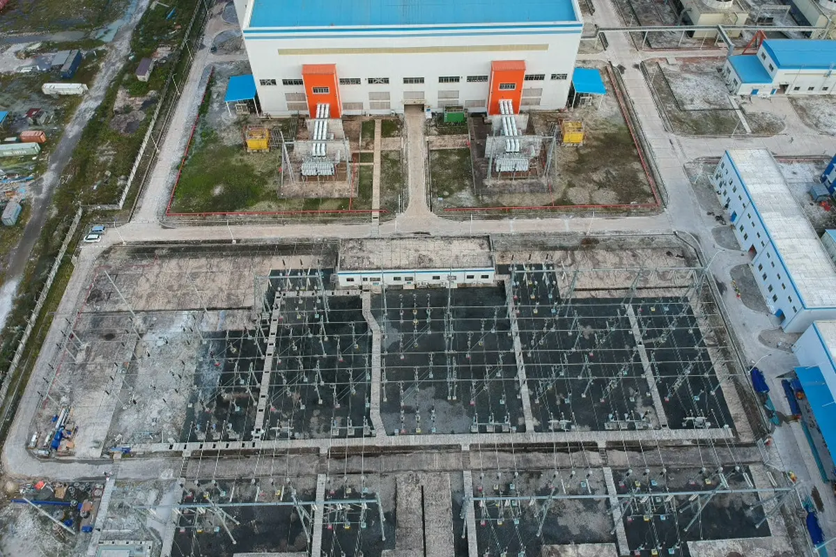 Gardu induk PLN 150 kilovolt (KV) Kalselteng 1 Town Freeder Transformator (TFT) di Desa Tumbang Kajuei