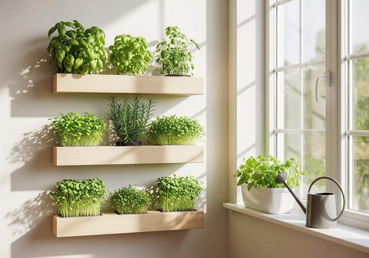 7 Kebun Sayur dan Herbal Pakai Rak Susun Dinding Rumah, Panen Segar Setiap Hari
