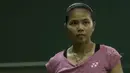 Pebulutangkis ganda putri Indonesia, Greysia Polii, usai latihan jelang Indonesia Open 2017 di Pelatnas PBSI Cipayung, Jakarta, Selasa (6/6/2017). (Bola.com/Vitalis Yogi Trisna)