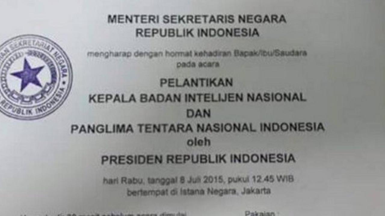 Masa Istana buat undangan keliru, mau jadi republik keliru