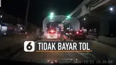 Beredar video mobil tancap gas tidak bayar Tol Becakayu. Kejadian itu terjadi karena mobil itu membuntuti mobil di depannya.