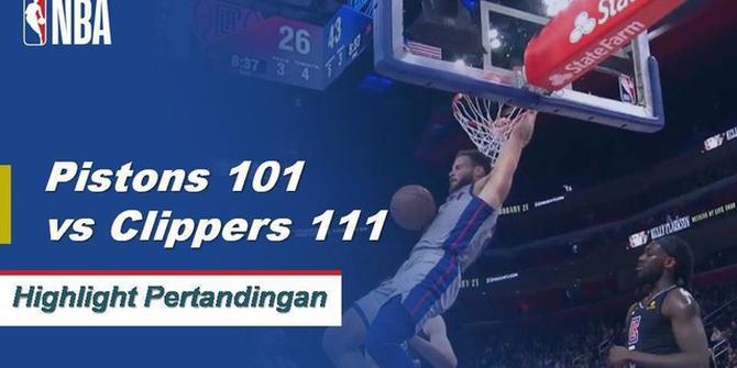 Cuplikan Pertandingan NBA : Clippers 111 vs Pistons 101