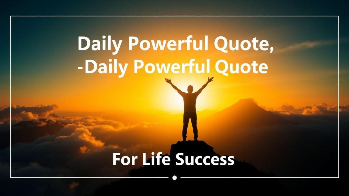 Daily Powerful Quote of the Day for Life Success