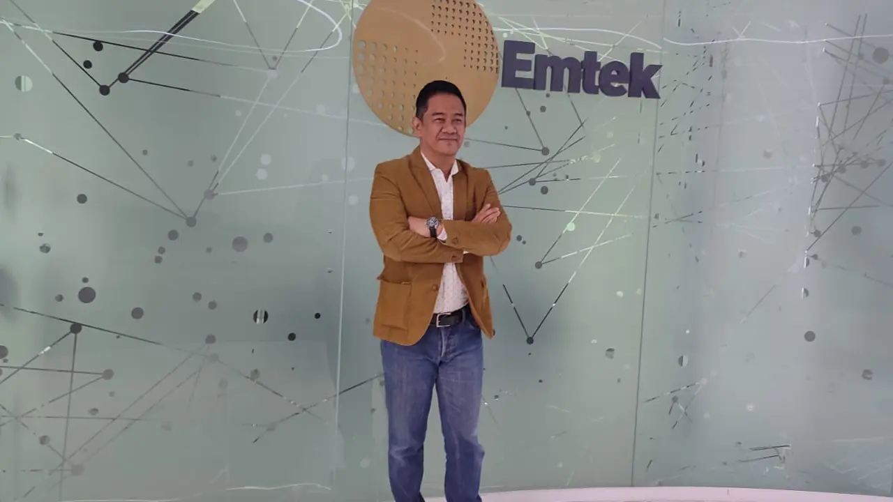 Direktur Utama PT Krakatau Bandar Samudera (KBS), Akbar Djohan di Gedung SCTV Tower.