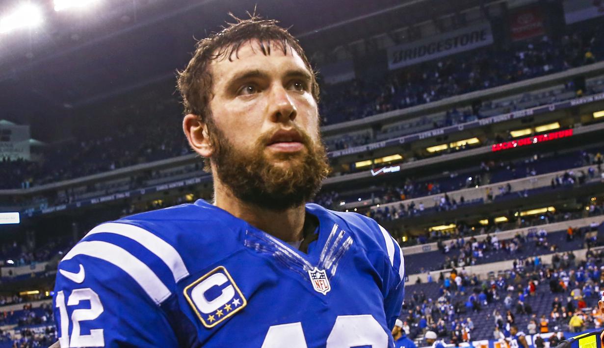 7. Andrew Luck (American Football) 38,6 juta poundsterling (Rp 666 miliar). (EPA/Tannen Maury)