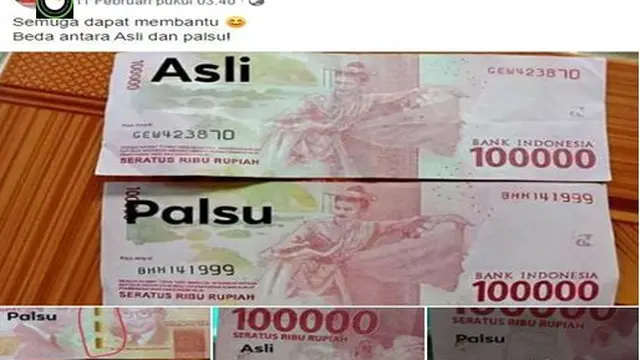 cek fakta uang asli dan palsu