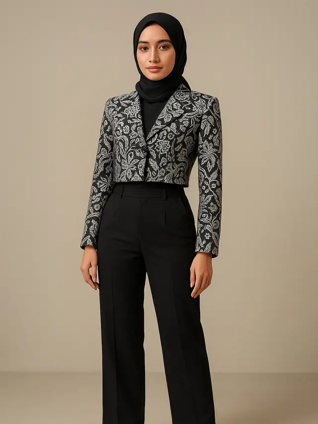 11 Model Blazer Crop Top Batik Lengan Panjang, Tampil Elegan dan Modern di Setiap Acara 2025