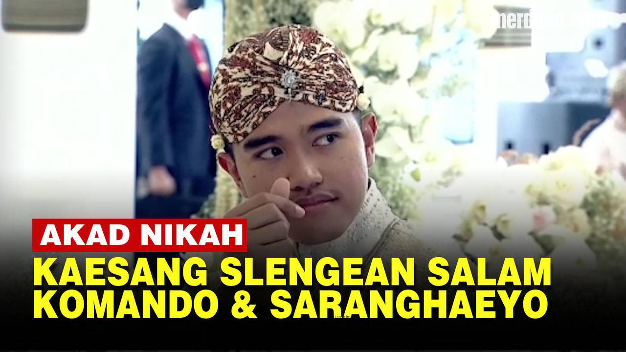 VIDEO: Tegang Jelang Akad, Kaesang Tetap Slengean Salam Komando dan Saranghaeyo