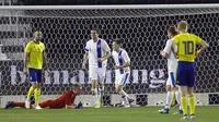 Eero Markkanen saat laga persahabatan Finlandia vs Swedia di Jassim bin Hamad Stadium, Doha (8/1/2019). (AFP)