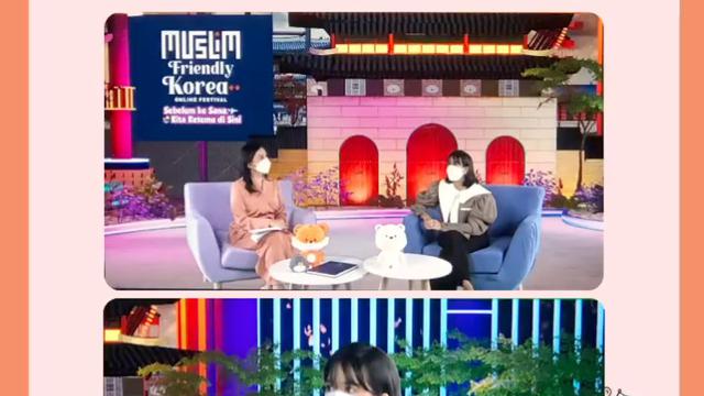 Gelar wicara bareng selebgram Sasyachi di ajang Muslim Friendly Korea Online Festival, Minggu (31/10/2021). (Foto: Dok. Instagram @ktoid)