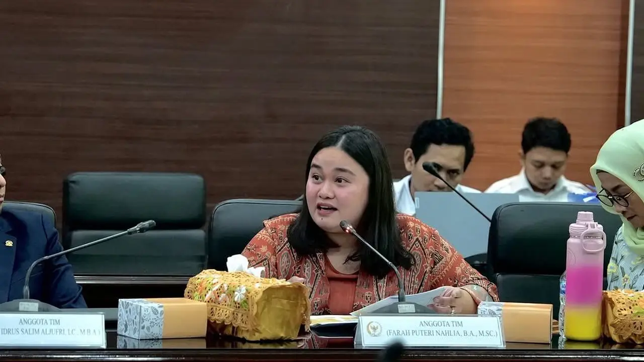 Anggota Komisi I DPR Farah Puteri Nahlia.