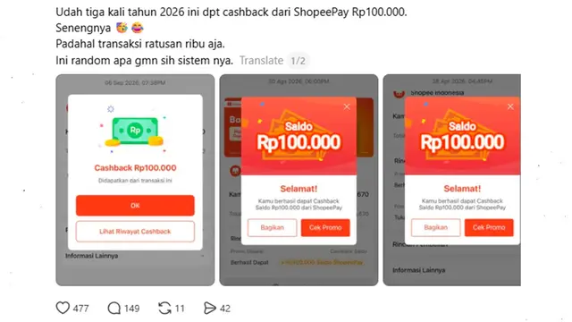 Netizen Heboh dengan Cashback QRIS Rp100 Ribu, Begini Cara Klaim Promonya