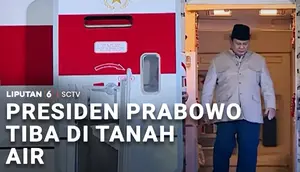 Presiden Prabowo Tiba di Tanah Air