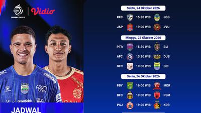 BRI Super League 2026/27 Pekan ke-7: 4 Laga, 4 Taruhan Poin Disiarkan di Vidio