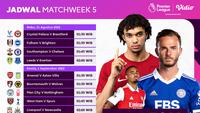 Jadwal dan Live Streaming Liga Inggris 2022/2023 Pekan Kelima di Vidio, 31 Agustus - 2 September 2022. (Sumber : dok. vidio.com)