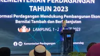 Sekretaris Jenderal Kementerian Perdagangan Suhanto menutup Rapat Kerja Kemendag 2023, di Bandar Lampung, Jumat (3/3/2023).