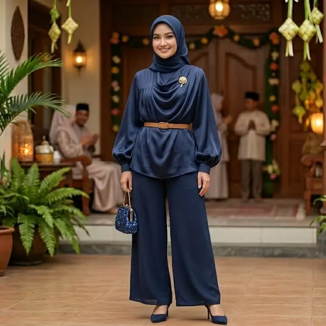 Set Celana dan Blouse untuk Lebaran 2026