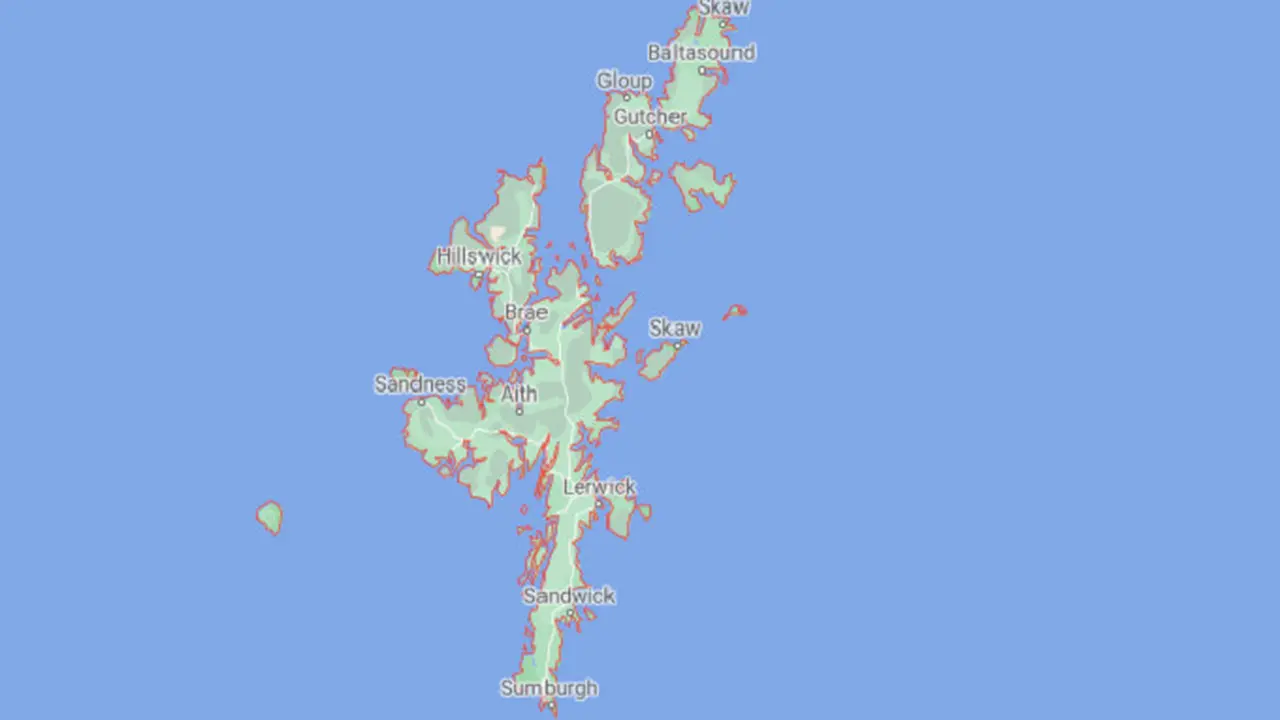 Kepulauan Shetland, Inggris (Google Maps)