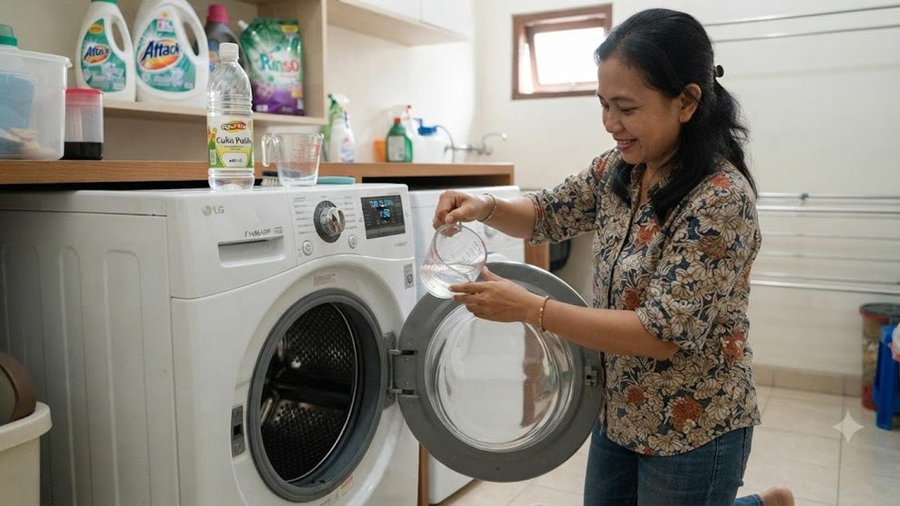 Bersihkan Tabung Mesin Menggunakan Cuka Putih (AI Generated)