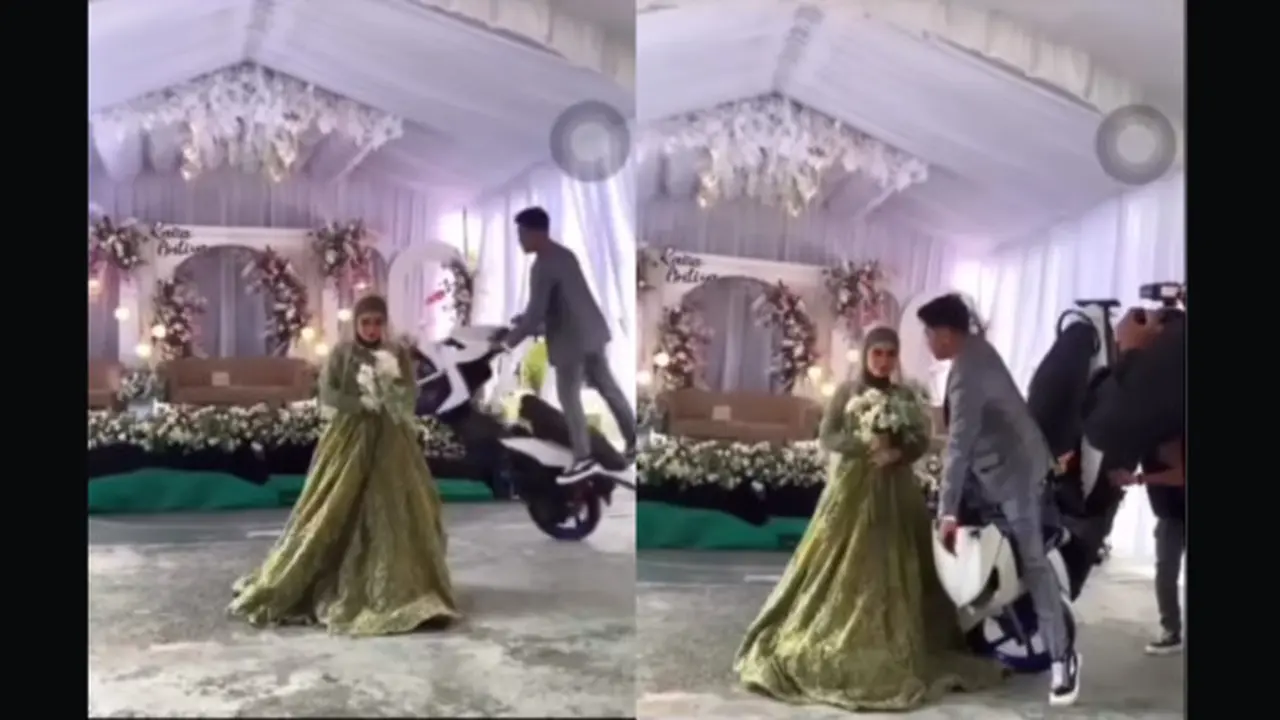 Pengantin Pria Ini Malah Freestyle Saat Nikahan