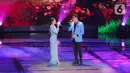 Penampilan Via Vallen dalam malam puncak Indonesian Dangdut Awards 2021 di Studio 5 Indosiar, Jakarta, Rabu (1/12/2021). Indonesian Dangdut Awards 2021 merupakan ajang bergengsi yang diberikan untuk insan-insan dangdut tanah air. (Liputan6.com/Faizal Fanani)