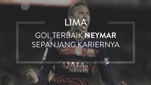 Berikut daftar 5 gol terbaik dari penyerang Barcelona, Neymar Jr sepanjang kariernya baik bersama Timnas Brasil, Barcelona ataupun Santos.