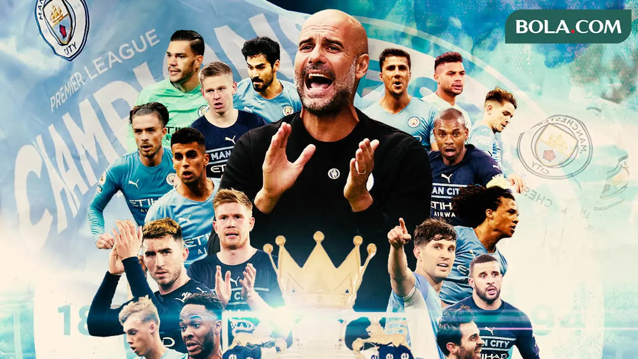 Premier League - Ilustrasi Manchester City Juara Premier League Musim 2021-2022