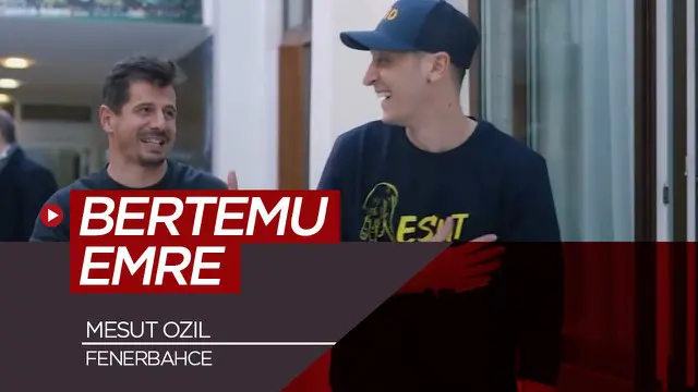 Berita video momen saat Mesut Ozil bertemu dengan pemain Fenerbahce dan legenda Turki, Emre Belozoglu