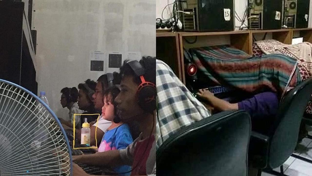 Kelakuan di warnet (Sumber: Intstagram/awreceh.id)