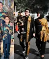 Tampil vibrant dengan batik tulis kudus rancangan Denny Wirawan ala Maudy Koesnaedi dan sang putra Eddy Meijer. [@snapnuel]