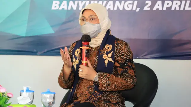 Menaker Ida saat mengunjungi BLK Banyuwangi, Jawa Timur, Jumat (2/4/2021).