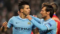 [Half Time] Aguero dan Negredo Bawa City Unggul Atas CSKA