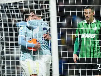 Juventus mendapat hasil meyakinkan saat bertandang ke markas Sassuolo pada pekan ke-19 Serie A 2025/2026. (Massimo Paolone/LaPresse via AP)