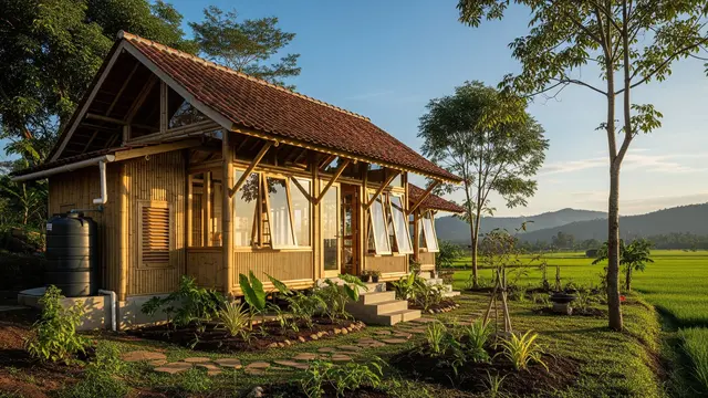 Model Rumah 3 Petak di Desa/Gemini AI