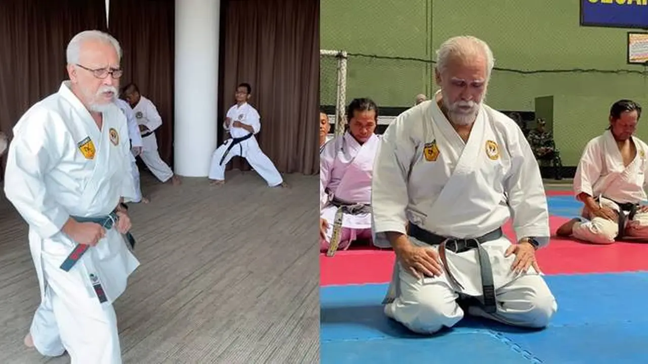 Jadi Rutinitas Sebelum Konser, Ini 8 Potret Iwan Fals Latihan Karate