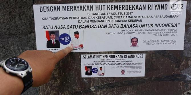 VIDEO: Stiker Dukungan Pencapresan Jokowi - Gatot Muncul di Solo