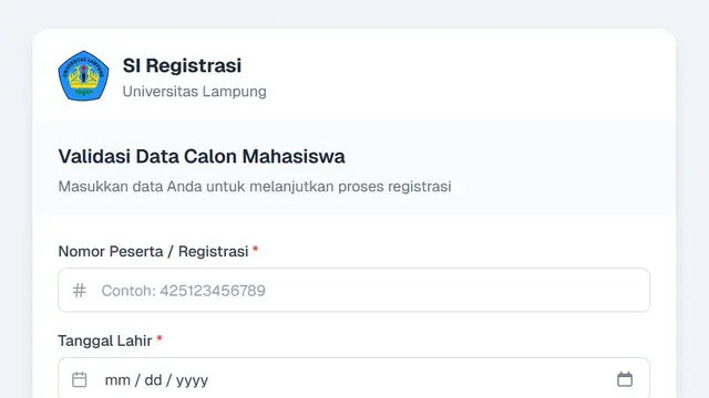 Status Registrasi Per Jalur Mahasiswa Baru Tahun Akademik 2026/2027