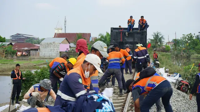 PT Kereta Api Indonesia (Persero) menyampaikan kondisi terkini perkeretaapian di wilayah Divre II Sumatera Barat, Divre I Sumatera Utara, dan lintas Aceh. (Foto:KAI)