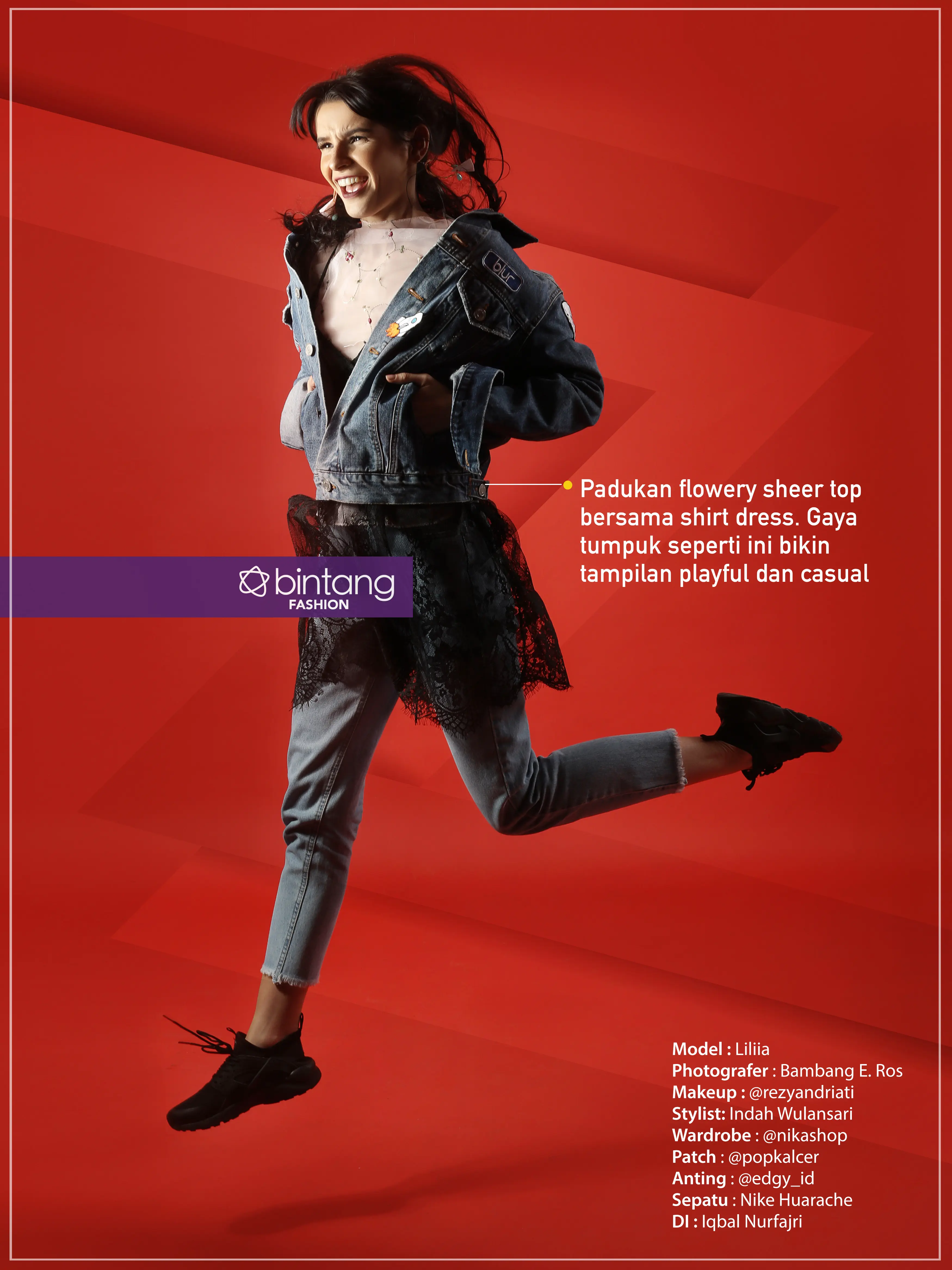 Mix and match busana casual yang playful. (Bambang E. Ros / Bintang.com)