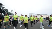 Ketua Umum Partai Kebangkitan Bangsa (PKB) Abdul Muhaimin Iskandar membuka Women's Day Run 10k di Gedung DPR RI, Minggu (4/5) (Istimewa)