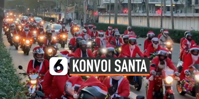 VIDEO: Ribuan Santa Claus Penuhi Jalanan Barcelona, Ada Apa?