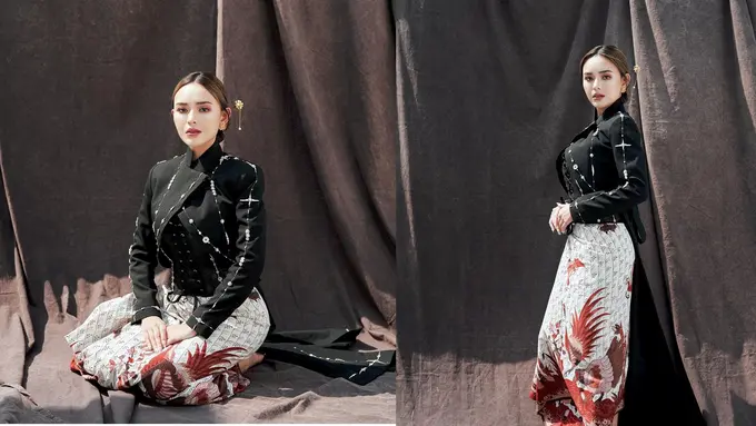 Pesona Bold Amanda Manopo Tiru Gaya Jeng Yah dengan Kebaya Janggan Modifikasi di Hari Kartini